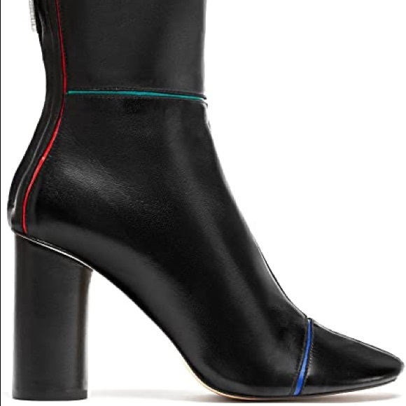 NWT Zara Black High heel leather ankle boots - Picture 5 of 10